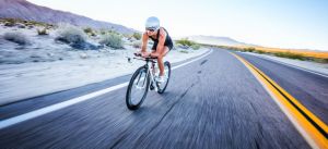 triathlete on bike
